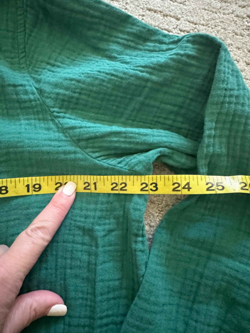 J Crew Dark Green 100% Cotton Gauze Size XL Long Sleeve Button Down Shirt Comfy - Picture 6 of 7